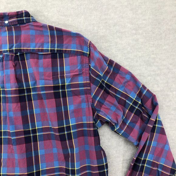 J. Crew Button Down Shirt Mens Large Tartan Plaid Long Sleeve Cotton - Picture 16 of 16